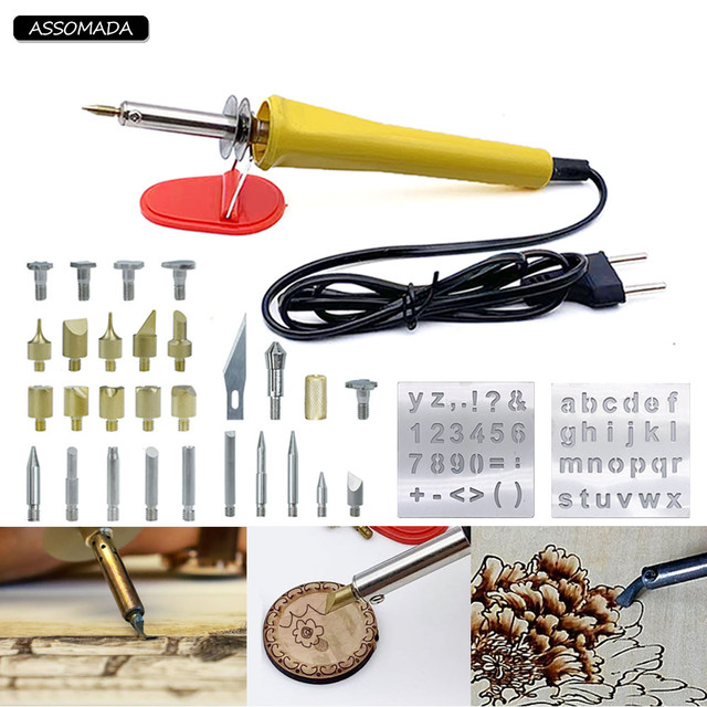 Engraving Wood Burning Pen Scorch Wood Burned Marker Soldering Iron Pen Kit  Carving Embossing Pyrography Tool Craft Set 30w 220v - AliExpress